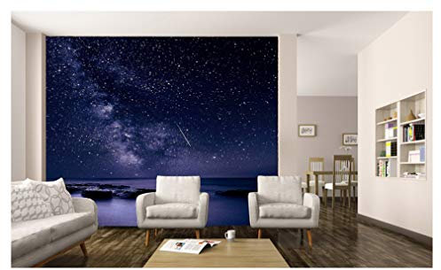 Space Galaxy Stars Planets Night Sky Wallpaper Mural Shooting Star Photo Poster Decoration 130cmx85cm