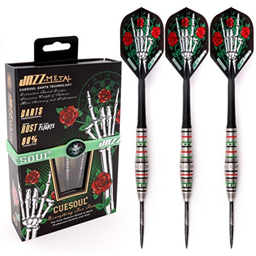CUESOUL Jazz-Metal 21/23 / 25g Stahlspitze 90% Wolfram Dart Set mit integrierten ROST Flights