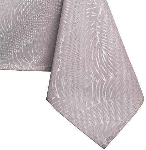 AmeliaHome Nappe Effet Lotus déperlant Polyester Poudre Rose Gaia 140x500 cm