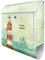 banjado® Design Briefkasten personalisiert mit Alter Leuchtturm 38,5x46,5x13cm & 2 Schlüssel - Briefkasten Stahl weiß mit Zeitungsfach pulverbeschichtet - Postkasten A4 Einwurf inkl. Montagematerial