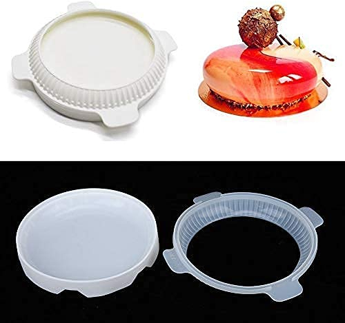 Molde de pastel de silicona redondo antiadherente Molde para hornear Moldes de chocolate Pastel de pan DIY Molde para para hornear Congelador de microondas Seguro para la fiesta de anive