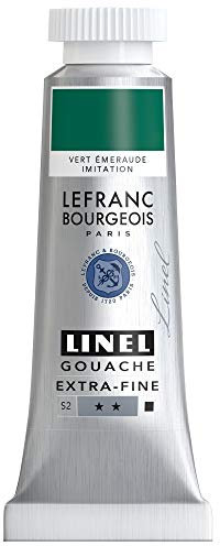 Lefranc Bourgeois Linel Gouache Extra-Fine Tube 14ml Vert Emeraude Imitation Série 2