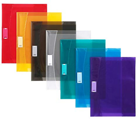 Viquel - Lot de 10 Protège-Cahier 24X32 Transparents avec Rabats Strong Cover