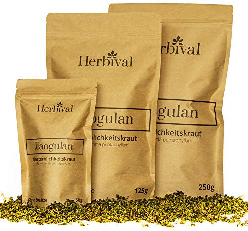 Herbival Premium Jiaogulan 250g - Kraut der Unsterblichkeit - Gynostemma Pentaphyllum