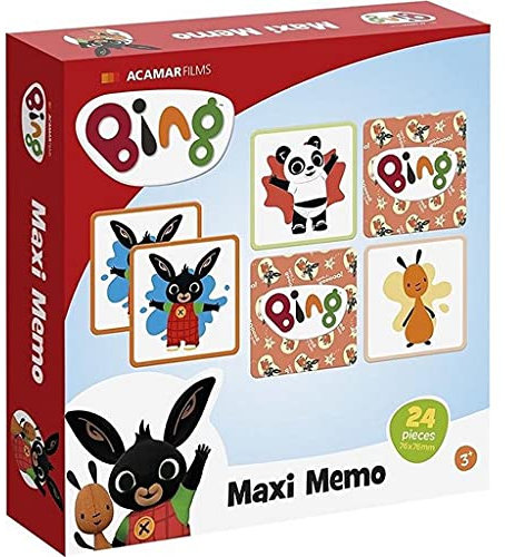 Bambolino Toys - Bambolino Toys 19090 (76 x 76 mm) Bing Maxi Cardboard Memo Spiel - 24 Stück