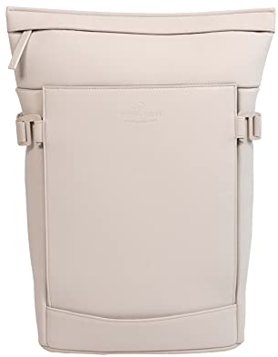 WIND & VIBES, hochwertiger Rucksack für Damen & Herren, vegan, mit Laptopfach, robust, Handgepäckkonform, 16 Liter, viel Stauraum (Cream)