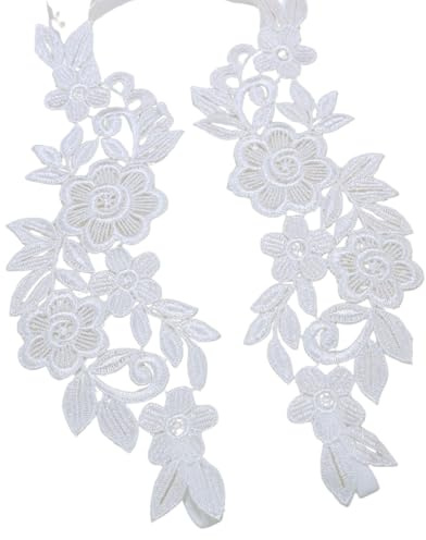 Asphire - Lot de 2 bracelets de cheville sexy en dentelle brodée avec anneau d'orteil - Sandales pieds nus - Style vintage - Pour mariage, bal de fin d'année, festival, bijoux de pied pour femme