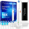 MySmile Electric Toothbrush for Adults, Rechargeable Sonic Electronic Toothbrush with 6 Brush Heads and Travel Case, 5 Modes 2 Mins Smart Timer, 48000VPM 10X Powerful
