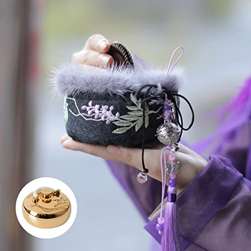 XBLTCM Bouillotte en cuivre,Naturel Anti-Fuite Bouteille d'eau Chaude avec Housse Peluche Toute Douce,Bouteille d'eau Chaude pour Le lit et Chauffe-Mains (Color : D)