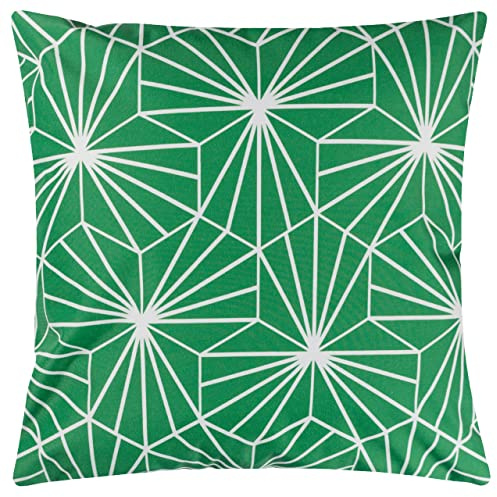 furn. Hexa Outdoor Polyester Filled Cushion, Green, 43 x 43cm