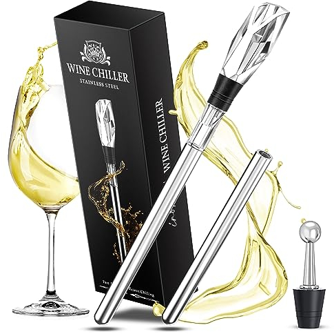 INOMO Cadeau Homme, Idee Cadeau Homme/Femme Original, Cadeau Homme Anniversaire, Rafraichisseur de Bouteille de Vin, Gadget Insolite Utile, Cadeau Homme Noel
