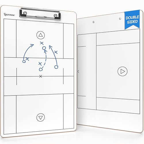 Scribbledo Lacrosse Whiteboard für Trainer, 38,1 x 22,9 cm, Lacrosse Whiteboard, Coaching-Zubehör, Klemmbrett, Lacrosse-Zubehör, das perfekte Geschenk für Trainer macht