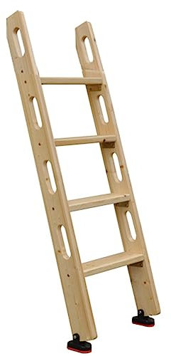 AAMNA Household Bunk Bed Ladder with Handrail, Wooden Interior Climbing Ladder, Safe Loft Ladder with Anti-Slip Feet, Dorm Apartments Climb Step Ladder (Size : 125cm(49))
