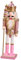Fonowx 12 Zoll Weihnachts Nussknacker Ornament, Figur, Skulptur, Statue für Weihnachtsfeier, Tischdekoration, Rosa