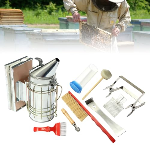 Imkerei-Werkzeugset mit Bienenstock-Raucher Imkerzubehör für Imkereibedarf Bienenzucht Starterset