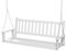 COSTWAY Hängebank aus Massivholz, 3-Sitzer Gartenschaukel zum Aufhängen, Hollywoodschaukel bis 360 kg belastbar, Outdoor-Schaukelbank für Terrasse, Garten, Hof, Weiß, 168 x 65 x 63 cm