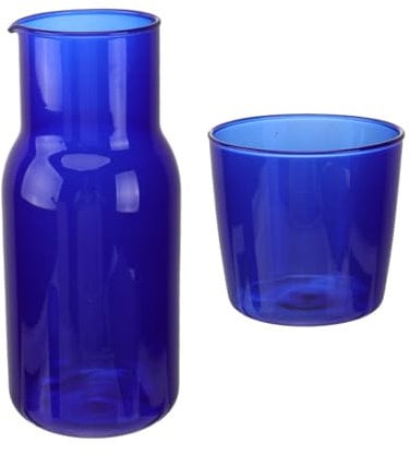 Alipis Carafe and Glass Set: Hot and Cold Water Jug with Lid - Bedside Water Carafe and Glass Set - Mouthwash Dispenser for Home Kitchen Bedroom Bathroom