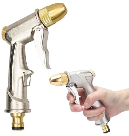 Gartenbrause, 100% Metall Garten Spritze, Garten Brause, Hochdruck-Zinklegierung, Verstellbarer Wasserdurchfluss, für Garten Bewässerung, Autowaschanlagen