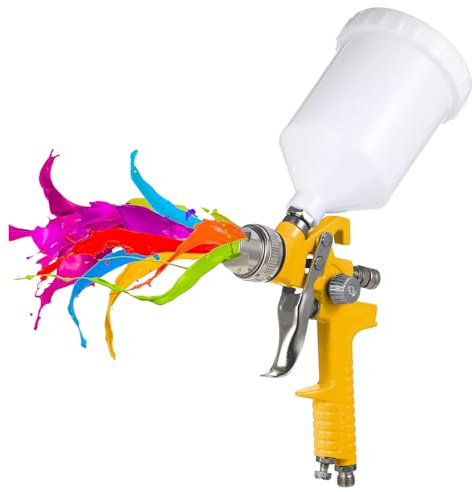 Avilia Aérographe Manuel avec réservoir de 600 ML – Pistolet pulvérisateur avec buse de 1,4 mm, débit réglable, pour Peinture Professionnelle et Passe-Temps