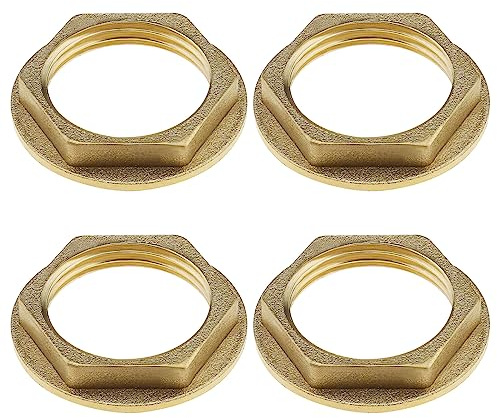 The Lord of the Tools 4PCS 3/4 Zoll BSP Flansch Hintere Mutter Wasserhahn Messing Hydraulische Armatur Mutter Für Waschtischarmaturen Badezimmer Hydraulische Armaturen Zubehör Hardware
