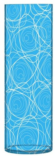 ZRWLUCKY Pot de fleurs en plastique bleu chaud pour la décoration de la maison, 30 x 9 cm, grand pot de fleurs moderne pour salon, salle à manger, entrée, bibliothèque