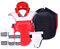 Baoblaze Hochwertiges Taekwondo Schutzset für Herren, Kampfsportbekleidung, Kopfschutz, Armschoner, Beinschoner, Rotes Outfit für Den Wettkampf, m