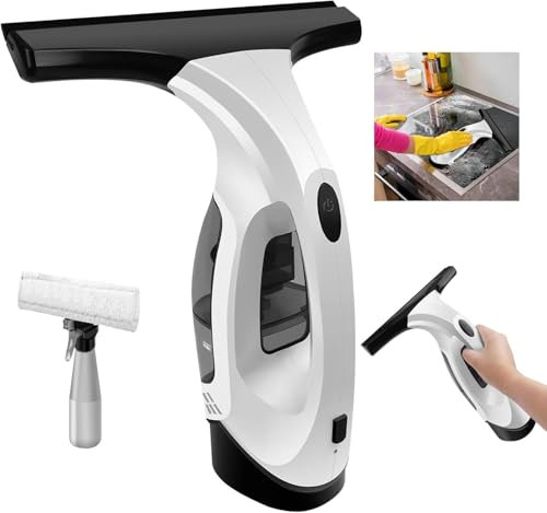 HSHa Akku Fenstersauger für Fenster, Fliesen, Fensterputzer Reinigungsgerät, schnell & zuverlässig