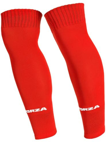 FORZA Classic Pre-Cut Football Socks | Knee-High Sports Socks for Comfort & Performance – Ideal for Training & Matches (UK, Alpha, XS, Regular, Regular, Red)