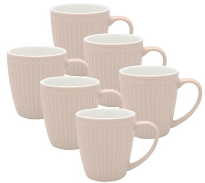 Greengate Alice Becher mit Henkel Creamy Fudge 0,4l Set6