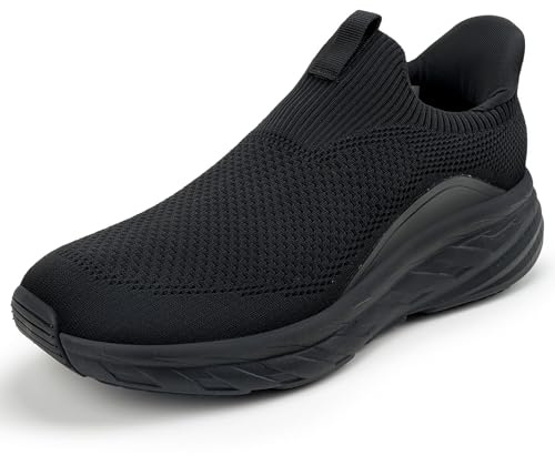 Sosenfer Slip On Sneaker Herren Ohne Schnürsenkel Schuhe Sportschuhe Laufschuhe Leichte Atmungsaktiv rutschfeste Schuhe für Sport, Freizeit, Fitness, Jogging, Walking-QUANHEI-42