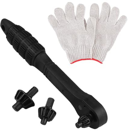 Clé à cliquet 2 en 1 avec fixations et poignée ergonomique pour perceuses Mandrin à cliquet