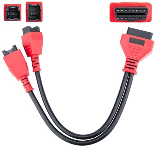 Alchiauto 12 + 8-poliges Kabel OBD-Sicherheits-Bypass-Anschluss, 12 + 8 Adapter für Chrysler SGW ausgestattete FCA-Fahrzeuge, kompatibel mit JScan-App für Diagnose, passend für Scanner MK808, MK808S