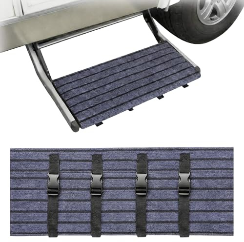 Tapis Marchepied pour Camping Car | Antidérapant,Universel,Réglable,Tapis Marche Piedpour Camping-car,Bleu-gris