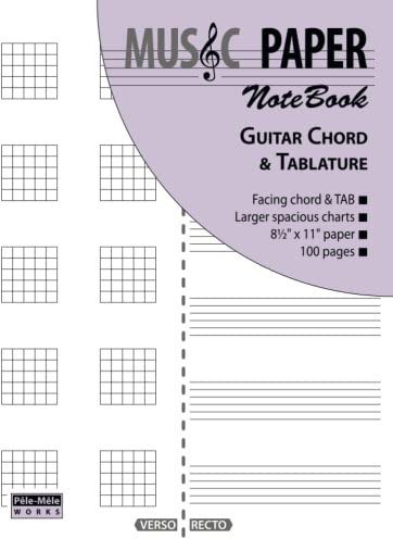 MUSIC PAPER NoteBook - Guitar Chord & Tablature