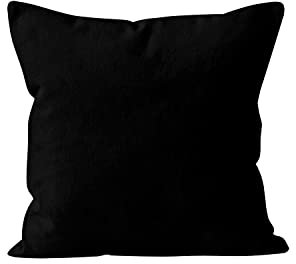 Soleil d'ocre Federa per Cuscino, Poliestere, Nero, 60 x 60 cm