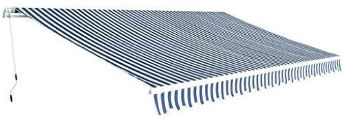 vidaXL Faltmarkise handbetrieben 5x3 m blau und weiß