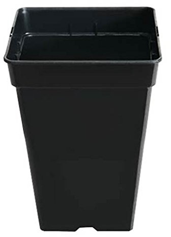 PACK DE 5 MACETAS CUADRADAS DE PLÁSTICO NEGRA DE 20 L - 27x27x40 CM