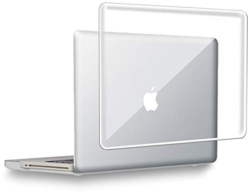 UESWILL Glossy See Through Crystal Clear Hard Shell Case Cover Compatible with MacBook Pro 13 inch with CD-ROM (Model A1278)+ Microfibre Cleaning Cloth, Clear