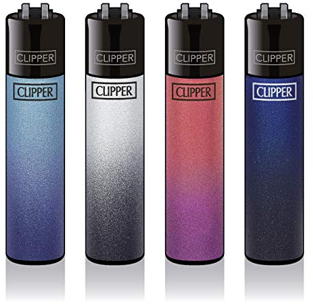 Clipper® Feuerzeuge - Metallic Gradient - 4er Set