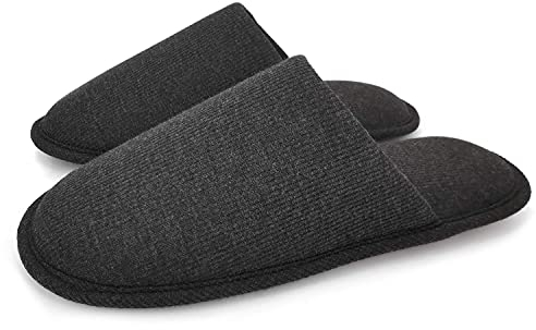 ofoot Pantofole Uomo da Casa in Cotone Organico con Filetto Accogliente, Fodera Interna Lavabile, Scarpe Lavabili per Interni ed Esterni