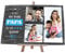 wandmotiv24 Schiefertafel Bester Papa, Personalisiert mit Ihren Farbfotos, Aufstellschild 3 Bilder & Spruch, Holz-Staffelei, Querformat 30x20cm, Natur Schieferplatte, Foto-Geschenk Vatertag, Deko