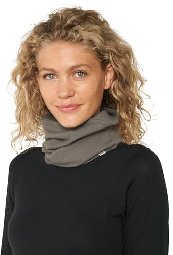 DANISH ENDURANCE Merino Multifunktionstuch, Winter Schlauchschal, Loop Schal, Stirnband oder Nackewärmer,Atmungsaktiv&Warm, Unisex, für Damen & Herren, Grau, Einheitsgröße