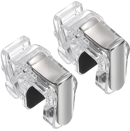 sourcing map Gaming Trigger Mobile Game Controller 1 Pair Fire Keys Alloy Button Clear for 4.7-6.5 Inch Cell Phone