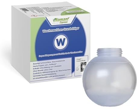 Diamant Express® Waschmaschinen-Reiniger, 500ml inkl. Dosierkugel, Effektive Grundreingung gegen Kalk, Ablagerungen und Gerüche. Made in Germany