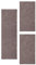 Carpetsale24 Bettumrandung Schlafzimmer 3 teilig Shaggy Hochflor Teppich Taupe Bettvorleger Schlafzimmer Bettset: 2 St. 80x150 cm | 1 St. 80x250 cm - Teppich Läufer Set Einfarbig Design