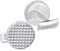 DAVIDOFF PARIS Manschettenknöpfe Silber – exklusive Messing rhodinierte Manschettenknöpfe mit PARIS-Muster – edle Herren Accessoires mit guillochiertem Rand