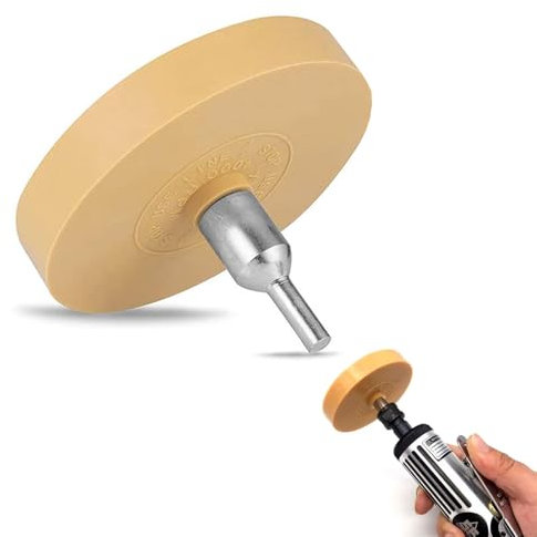 Folienradierer, Radierscheibe, Aufkleber Radiergummi, Rad Folienradier, Folien Radierer, Gummi Aufkleber Radierer, Gummi Radierscheiben, Mit Adapter für Bohrmaschine, Auto Folienradierer