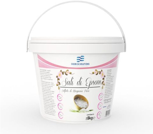 Sels d'Epsom 6 kg, sulfate de magnésium pur pour aromathérapie, bain relaxant, 100 % naturel