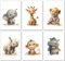 LAVEMA Bilder Kinderzimmer | Glückliche Safari Tiere | Poster A3 (30x42cm) ohne Bilderrahmen | Babyzimmer Deko | Wanddeko Beige Poster | Baby Junge Mädchen Dekoration