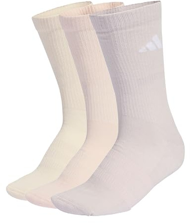 adidas Mixte CUSHIONED SPORTSWEAR CREW SOCKS 3 PAIR PACK, wonder white/wonder quartz/ice purple, 45-48